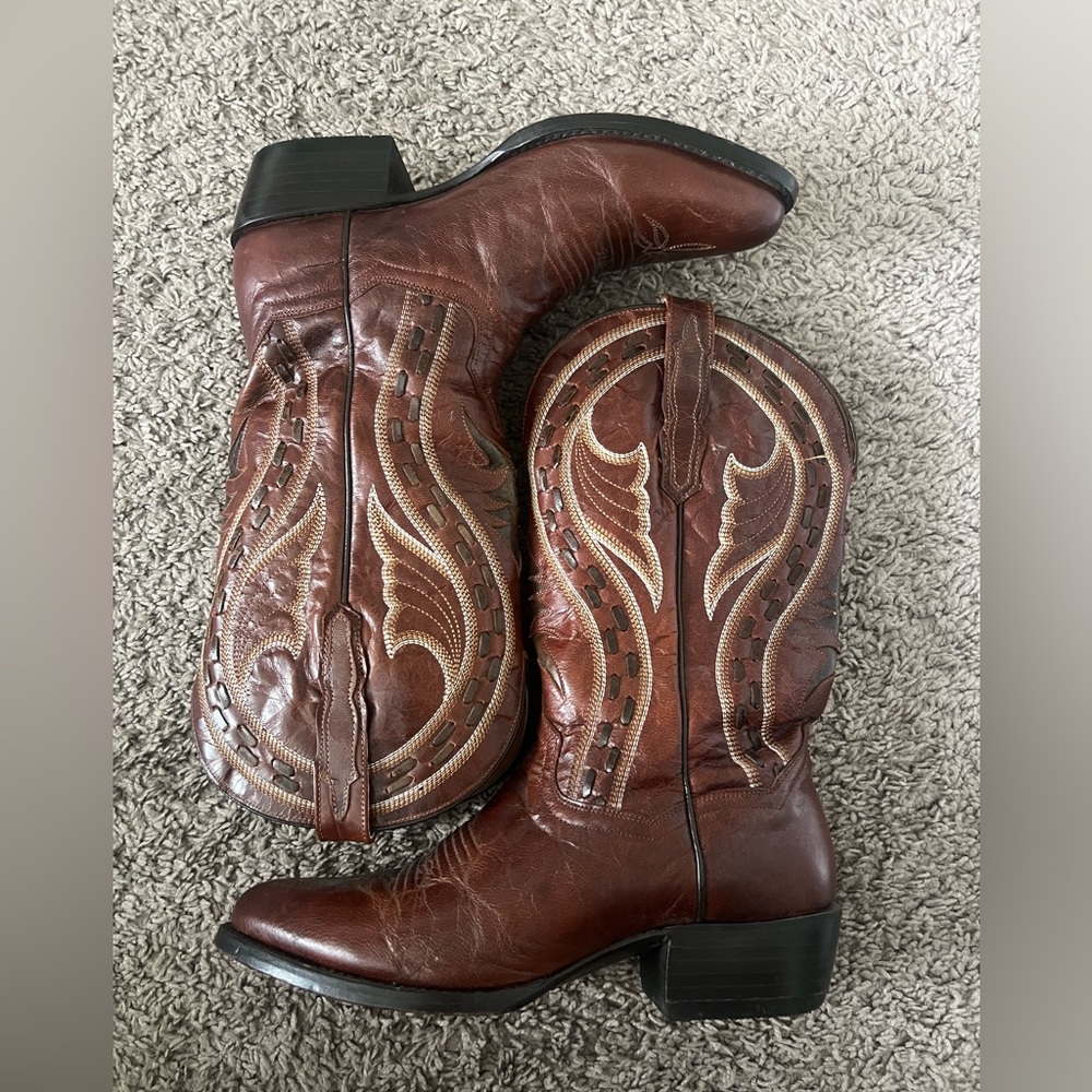 Dan Post Tan Leather Cowboy Boots